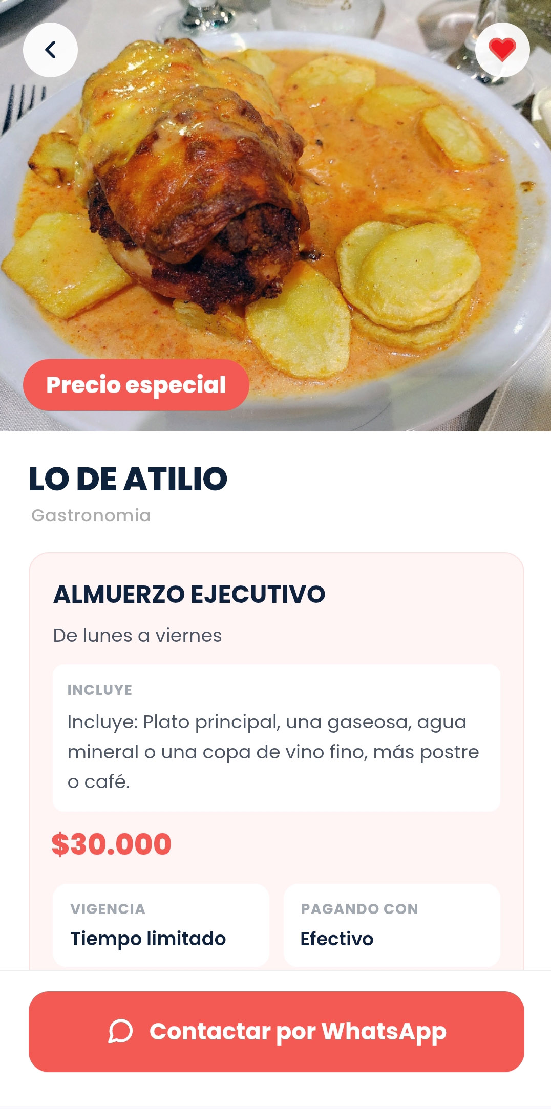 Detalle de oferta