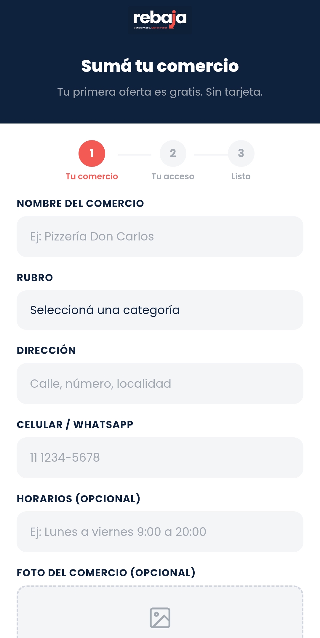 Panel del comerciante